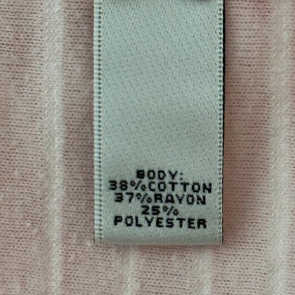 Neiman Marcus Women's Sz XS Knit Top 3/4 Bell Sleeve Light Pink/White Striped - Picture 9 of 11